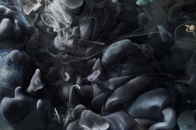 Dark black contrast liquid art background Paint ink explosion abstract clouds of smoke mockup watercolor underwater