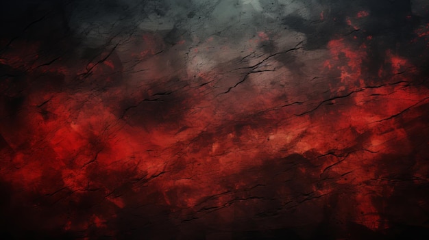 Темно-черный и красный абстрактный текстурный фон Генеративный AI