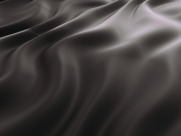Dark black silk fabric texture background