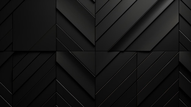 Photo dark black theme geometric pattern black 4k background modern textured pattern