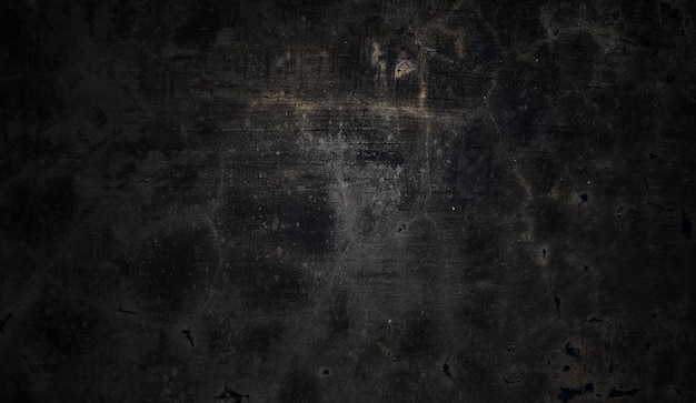 Dark and black wall halloween background concept Black concrete dusty for background Horror cement texture