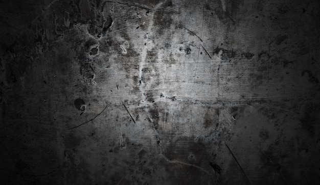 Dark and black wall halloween background concept Black concrete dusty for background Horror cement texture