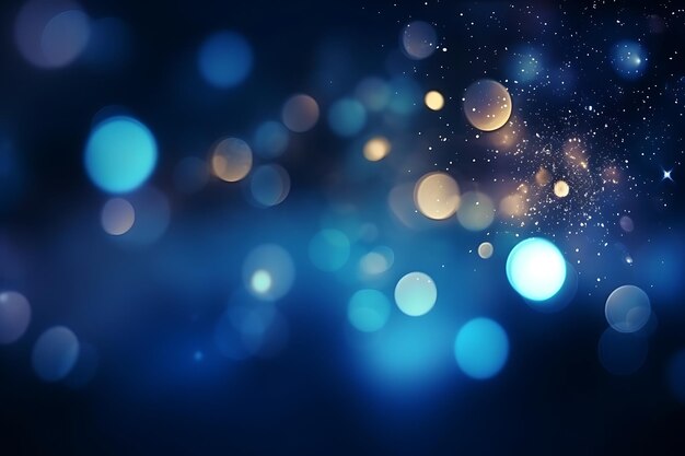 Dark blue abstract backgrounds with bokeh