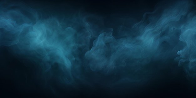 Dark Blue Background With Clouds and Smoke