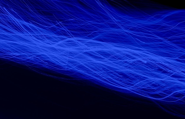 Photo dark blue bolt shiny glowing effects abstract background design