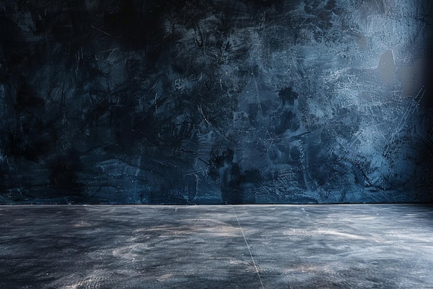 Dark blue chalkboard wall studio background