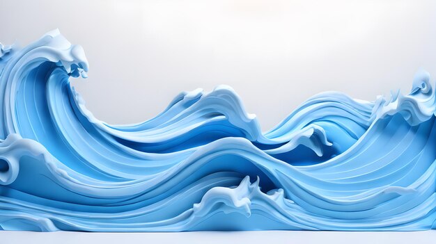 Photo dark blue color 3d sea wave water landscape background wallpaper