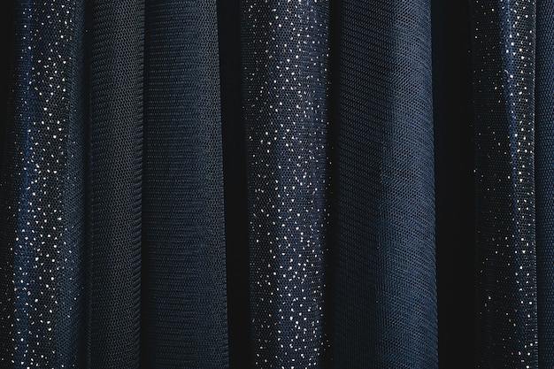 Dark blue fabric with glitter