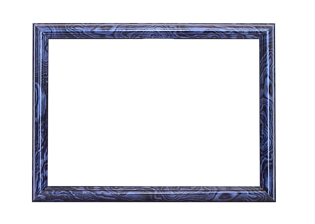 사진 흰색 배경에 고립 된 다크 블루 프레임