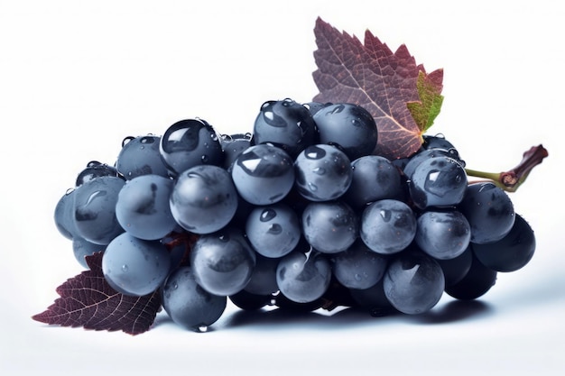ダークブルーの新鮮なブドウ 紫色のオーガニック食品 Generate Ai