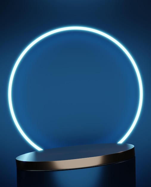 dark blue geometric background japanese style podium blue concept