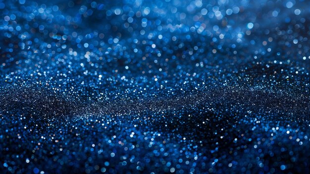 Photo dark blue glitter background