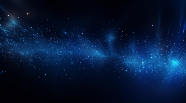 Dark blue and glow particle abstract background