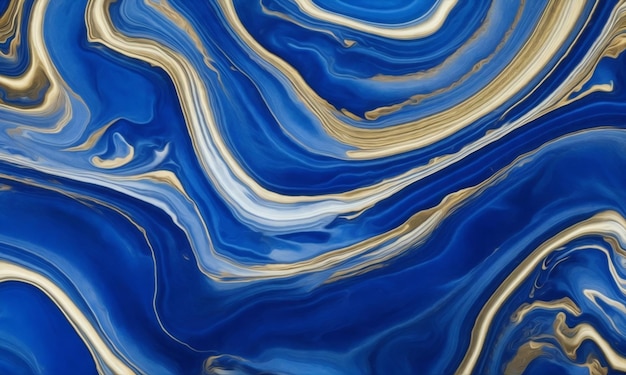 Dark blue and gold marble oil painting style background