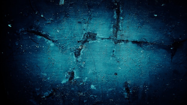 古い壁のコンクリートの紺色のグランジテクスチャ背景
