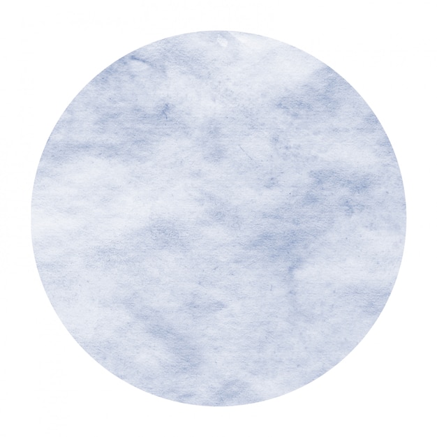 Dark blue hand drawn watercolor circular frame background texture with stains