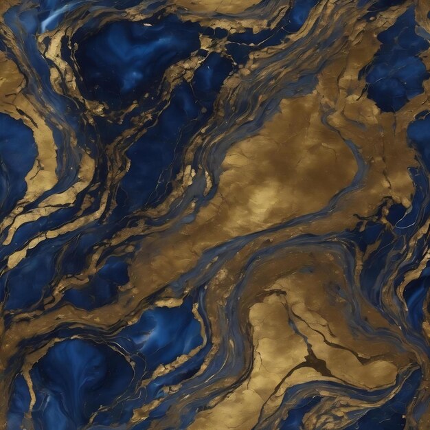 Dark blue marble background with gold lining