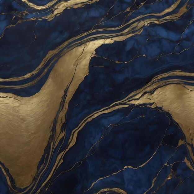 Dark blue marble background with gold lining