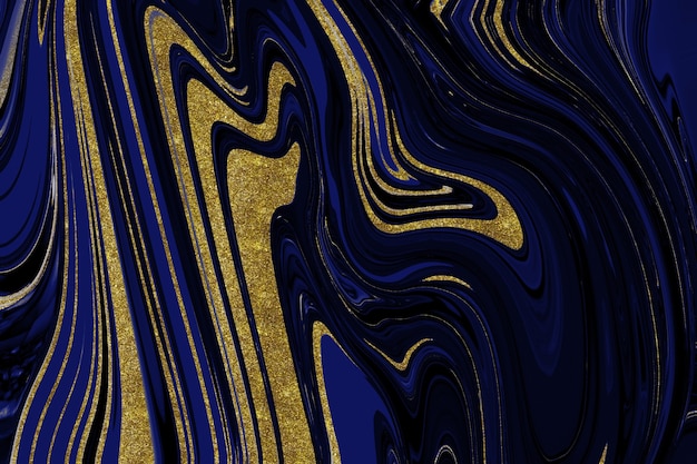 Темно-синий мраморный фон с золотой подкладкой
