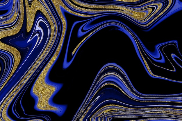 Dark blue marble background with gold lining