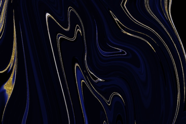 Dark blue marble background with gold lining