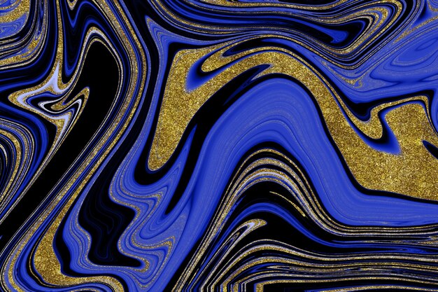 Dark blue marble background with gold lining