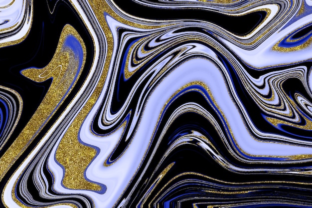 Dark blue marble background with gold lining