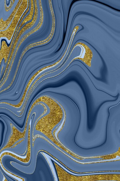 Dark blue marble background with gold lining