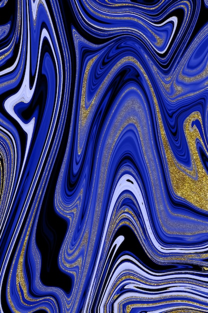 Dark blue marble background with gold lining