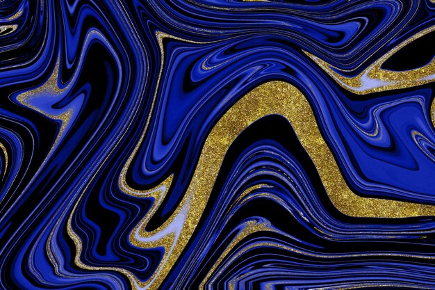 Dark blue marble background with gold lining