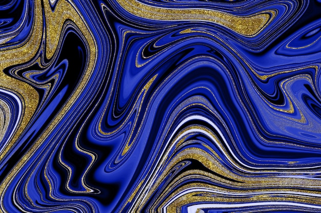 Dark blue marble background with gold lining