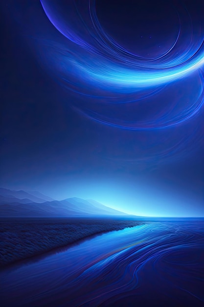 Dark blue mystic abstract background