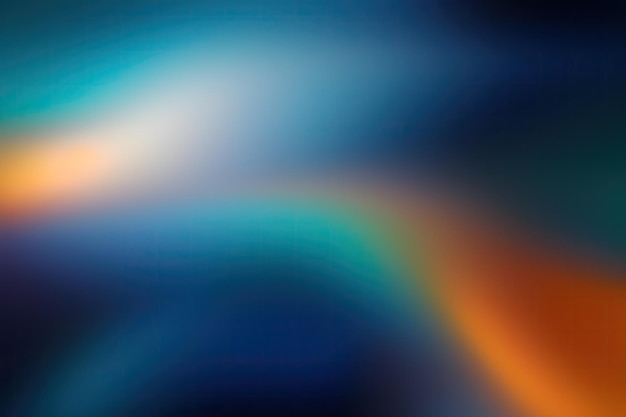 Dark blue and orange blurry colors waves gradient background