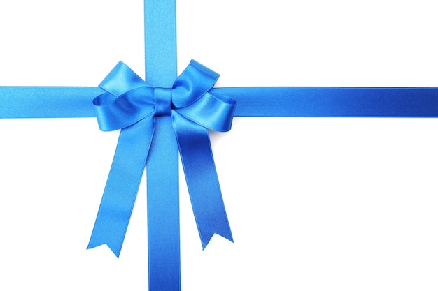 Premium Photo  Dark blue ribbon bow isolated on white