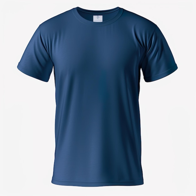 Premium Photo | Dark Blue Shirt Template