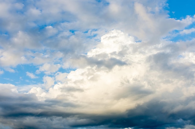 Dark blue sunset sky with rain cloudsxA