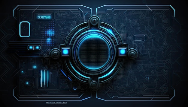 Dark blue technology background for cybersecurity and tech concept designs