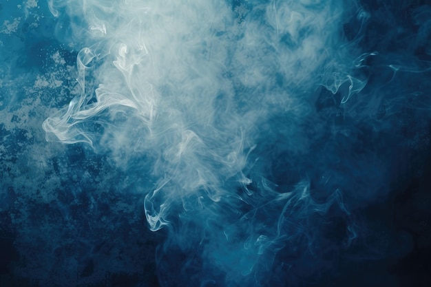 Темно-голубая текстура баннера с пространством для текста пустая с дымовой текстурой старой бумаги