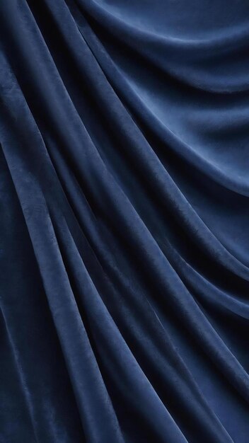 Dark blue velvet fabric texture used as background empty dark blue fabric background of soft and smo