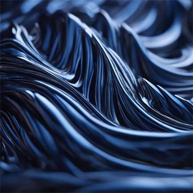 Photo dark blue wave abstract background