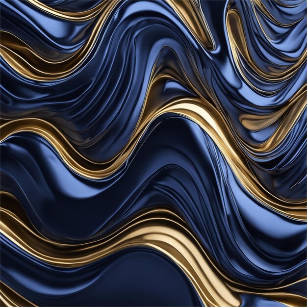 Dark Blue Wave Abstract Background