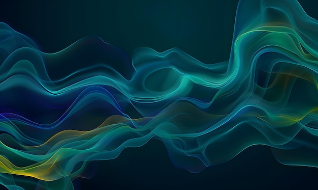 A dark bluegreen vector background with a colorful blur gradient