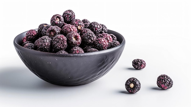 Dark bowl of dried tasty silverberries