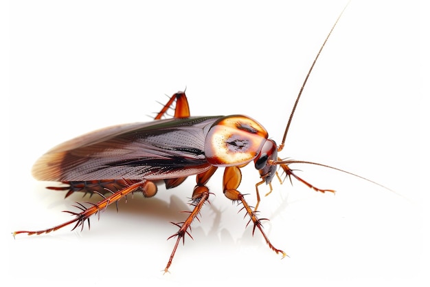 A Dark Brown Cockroach Crawling