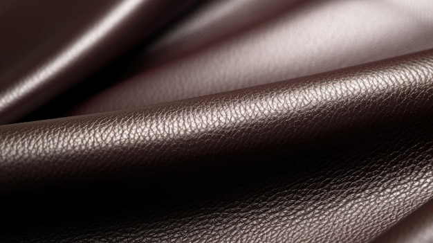 A dark brown leather with a white stripe.