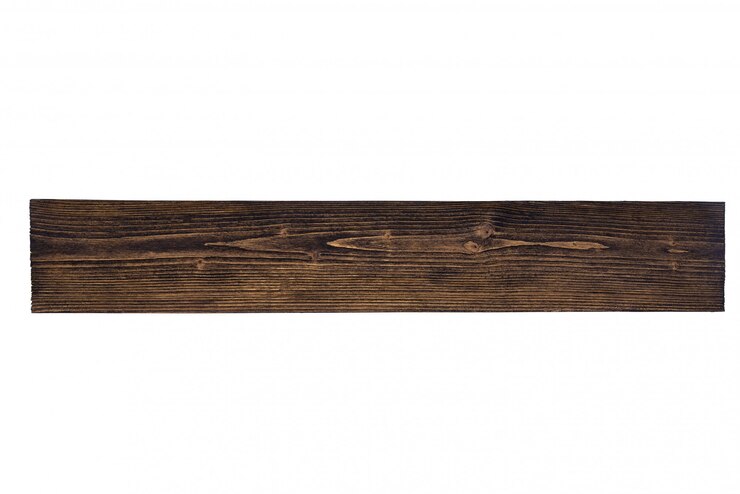 Photo dark brown wooden board with natural striped 