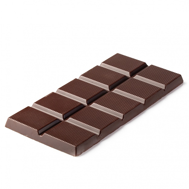 Dark Chocolate Bar isolated on a white background