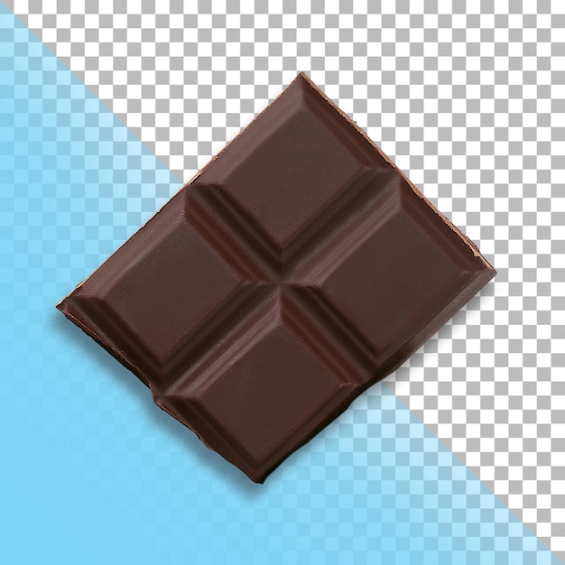 透明な背景にダーク チョコレート バー
