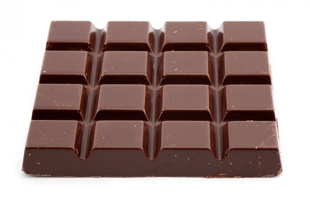 Dark chocolate isolated