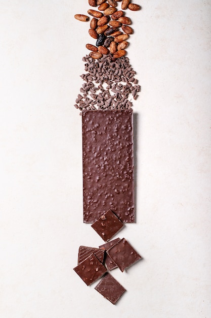 Dark chocolate pieces